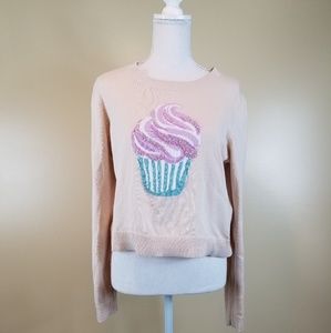 LC Conrad cream cupcake sweater. XL